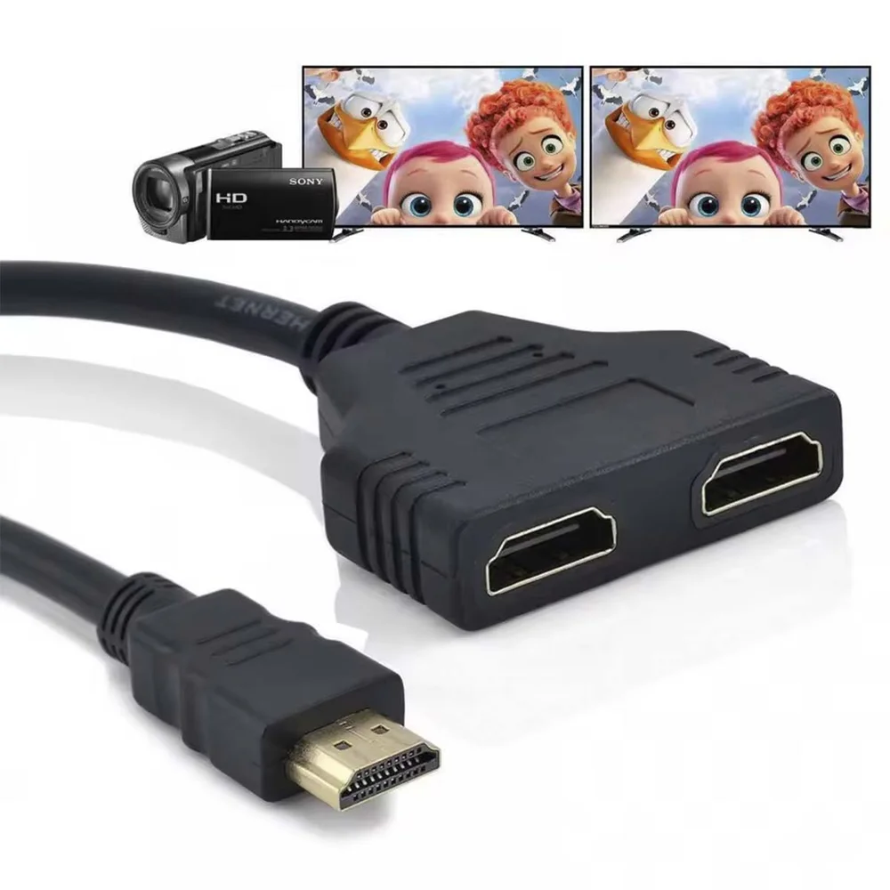 Imagem 5 de 5 do produto Cabo HDMI Divisor Splitter Duplicador Y HDMI 1x2 Xt-2010