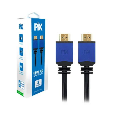 Cabo HDMI Plus 2.1 Pix, 8K HDR, 19P, 3M - 018-2135-PIX
