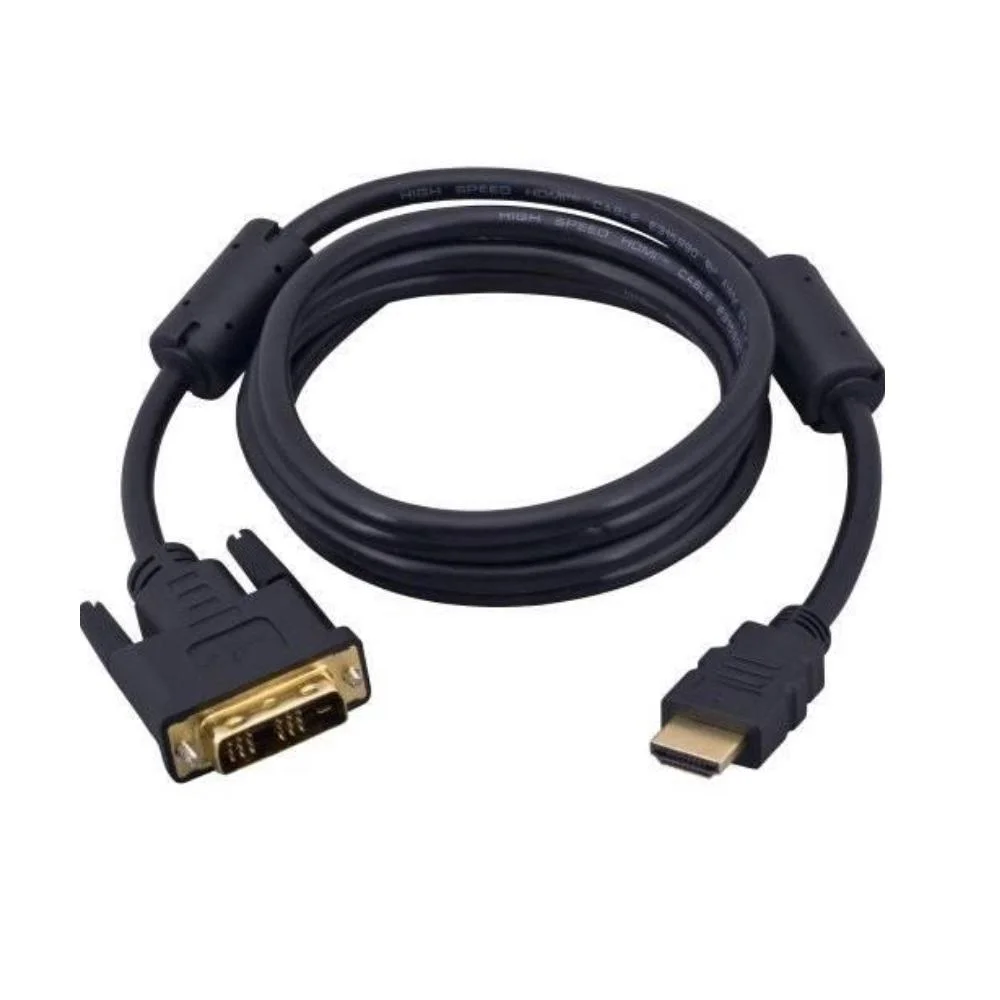 Imagem 2 de 4 do produto Cabo Conversor HDMI Macho X DVI-D 24+1 Macho, 5 Metros (Dvi-d M X Hdmi M)