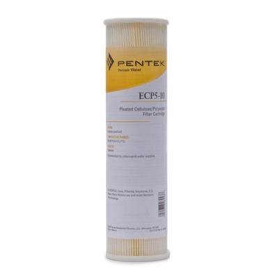 CARTUCHOS POLIÉSTER CELULOSE PLISSADAS - SÉRIE ECP.Pentair® Pentek® ECP Série cartuchos são fabricados a partir de um especial formulação de fibras de