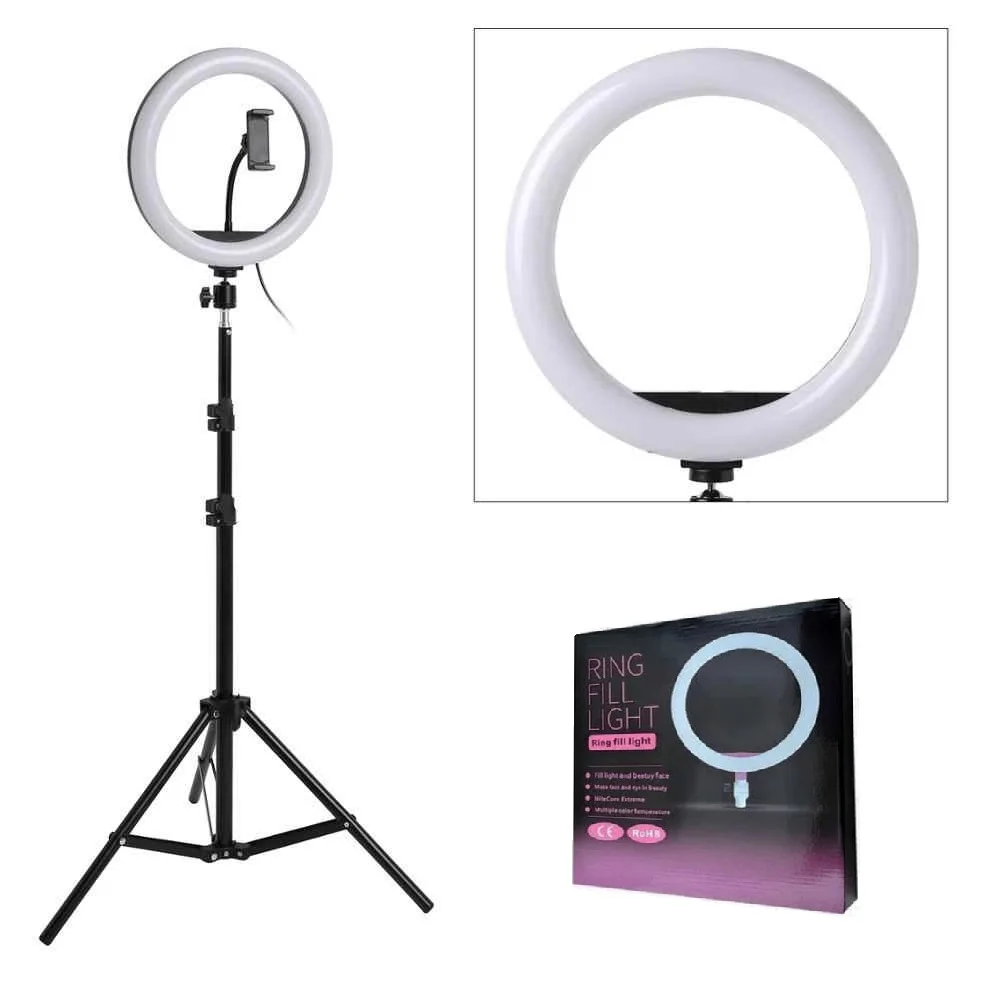Imagem 2 de 2 do produto Ring Light Iluminação Regulável Lâmpada + Tripé 2,1M