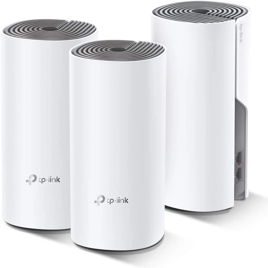 Imagem 2 de 5 do produto Kit 3 peças - Roteador Fast Wifi TP-Link Rede Mesh AC1200 Mbps Dual Band 2.4Ghz e 5.0Ghz 3 em 1 - DECO E4