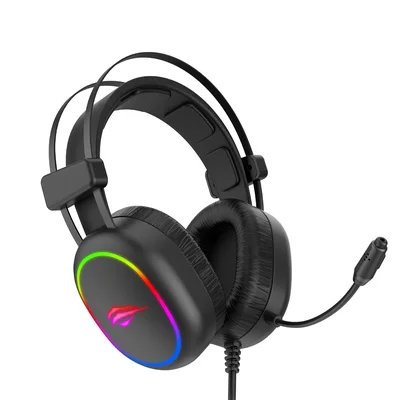 Headset Gamer Havit H2016d, RGB, Drivers 50mm, Com Cabo 2 P2 3.5mm, 7.1 Surround, Para Pc, Preto