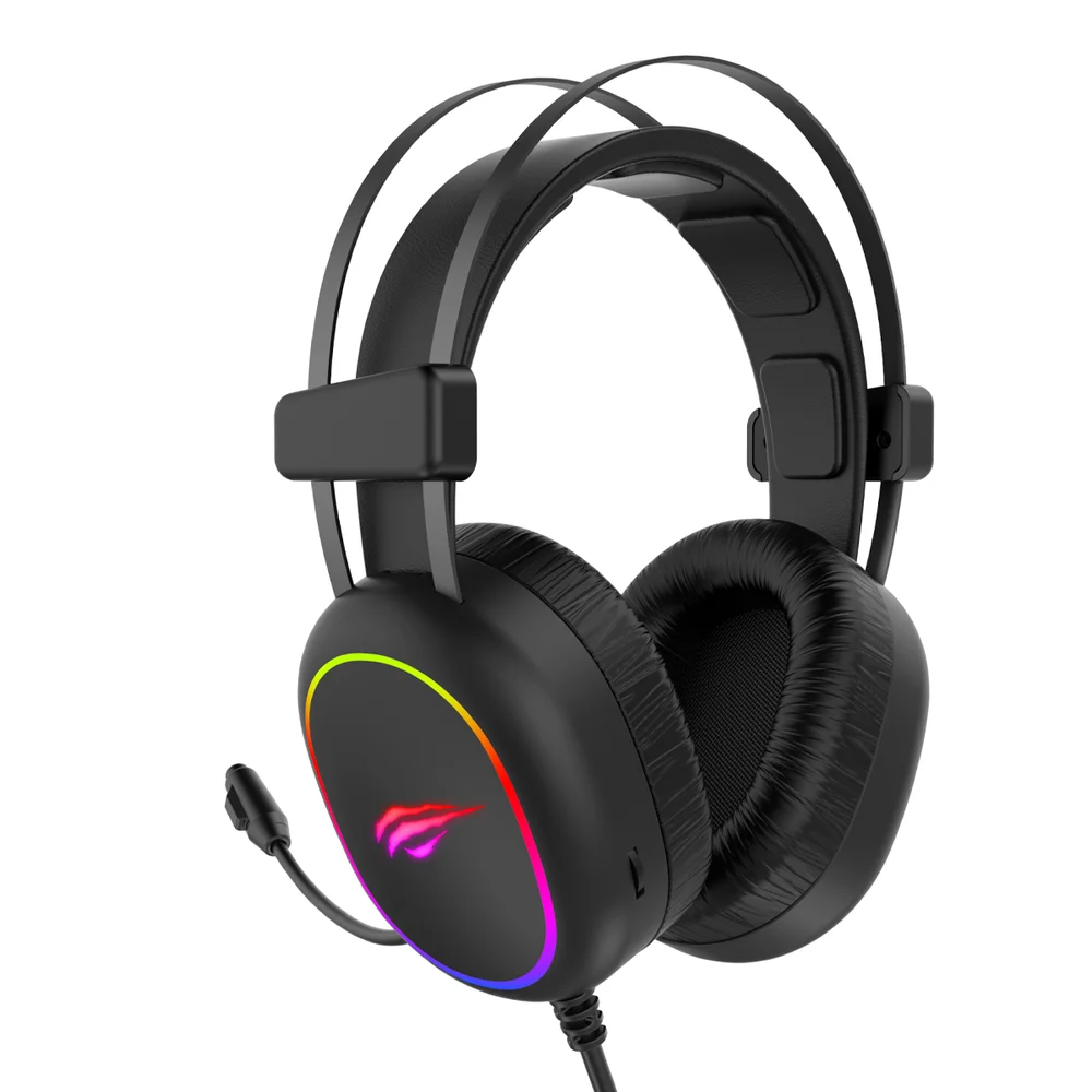 Imagem 4 de 5 do produto Headset Gamer Havit H2016d, RGB, Drivers 50mm, Com Cabo 2 P2 3.5mm, 7.1 Surround, Para Pc, Preto