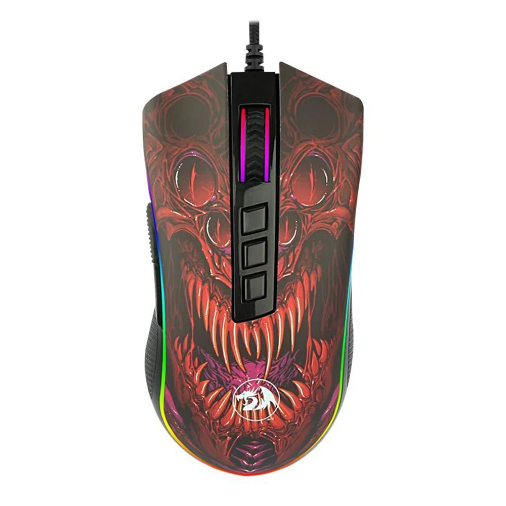 Mouse Gamer Redragon Infernal Dragon Ryu, RGB Vermelho, 16000DPI, Switch A Laser, 8 Botões, Preto - ID711 Mouse Gamer Redragon Infernal Dragon Ryu, RGB Vermelho, 16000DPI, Switch A Laser, 8 Botões, Preto - ID711