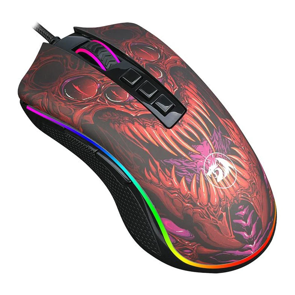 Mouse Gamer Redragon Infernal Dragon Ryu, RGB Vermelho, 16000DPI, Switch A Laser, 8 Botões, Preto - ID711 Mouse Gamer Redragon Infernal Dragon Ryu, RGB Vermelho, 16000DPI, Switch A Laser, 8 Botões, Preto - ID711
