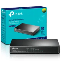 Switch Tp-Link 8 Portas, 10/100MBPS, 4 Portas Poe - TL-SF1008P