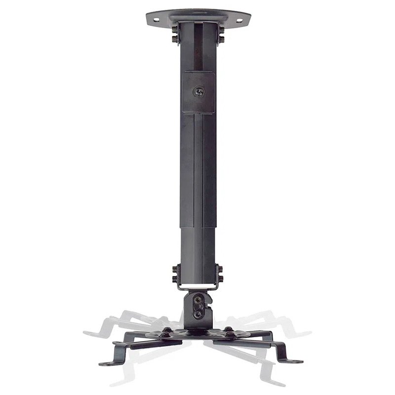 Suporte De Teto Para Projetor Com Extensor, Suporte Até 13,5kg, Rotação 360°, Preto, Pro1100b, Elg