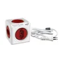 Filtro De Linha Powercube Bivolt, Com 5 Tomadas 10a, Com Proteção Infantil, Cabo 1,5 Metros, Branco E Vermelho, Pwc-x5, Elg