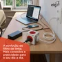 Filtro De Linha Powercube Bivolt, Com 5 Tomadas 10a, Com Proteção Infantil, Cabo 1,5 Metros, Branco E Vermelho, Pwc-x5, Elg