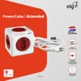 Filtro De Linha Powercube Bivolt, Com 5 Tomadas 10a, Com Proteção Infantil, Cabo 1,5 Metros, Branco E Vermelho, Pwc-x5, Elg
