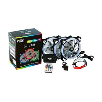Kit 3 Cooler Led 120mm Rgb Fita Led E Controle DX-123L
