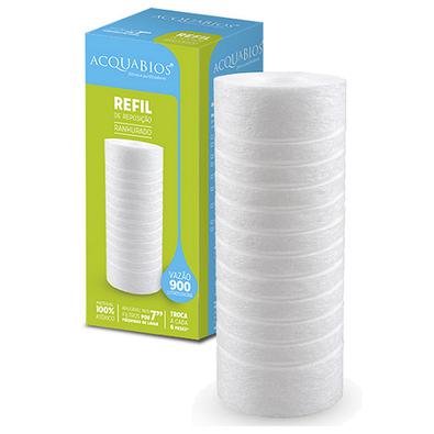 Fabricados em polipropileno, tecnologia Melt Blown para uso em filtro Máquina de Lavar tipo POU (Ponto de Uso) e outras marcas de filtros tamanho 7