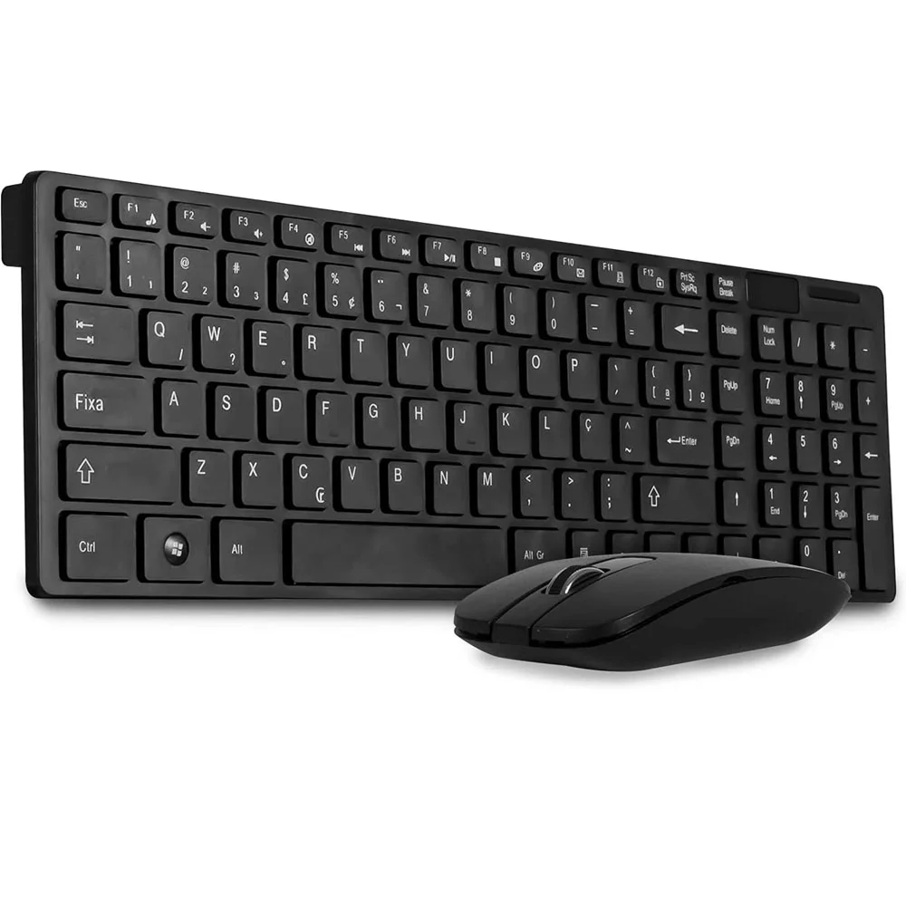 Imagem 5 de 5 do produto Kit Teclado E Mouse Sem Fio Exbom Bk-S1000, 1600 DPI, Wireless, Preto