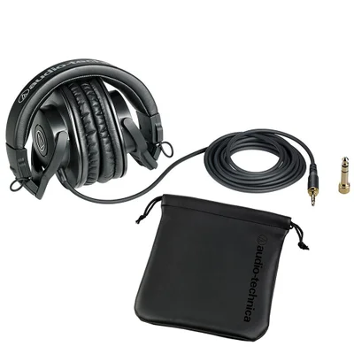 Headset Audio-Technica ATH-M30x, Profissional, Monitor de Estúdio, Preto, P2 e P10 Dobrável - ATH-M30x
