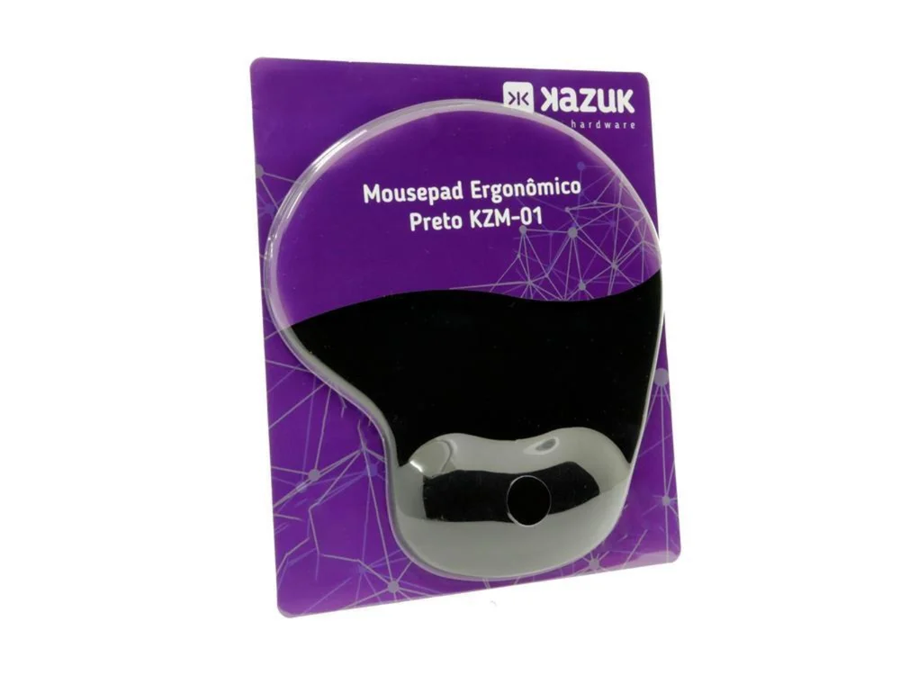 Imagem 3 de 5 do produto Mouse Pad Reliza Ergonômico, Confort, Base Antiderrapante, Preto - KZM-01