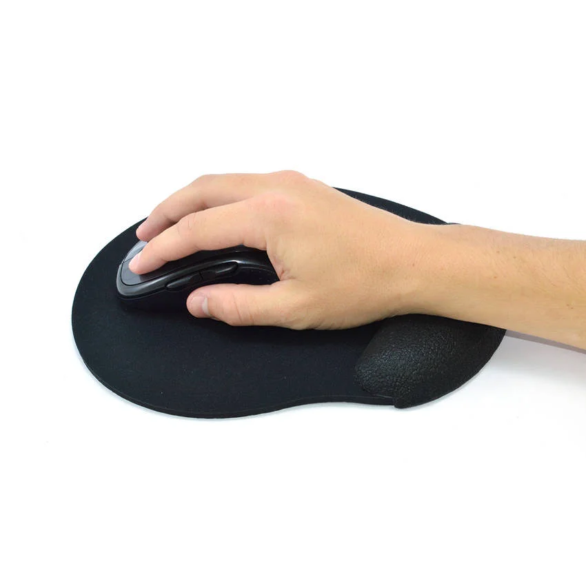 Imagem 5 de 5 do produto Mouse Pad Reliza Ergonômico, Confort, Base Antiderrapante, Preto - KZM-01