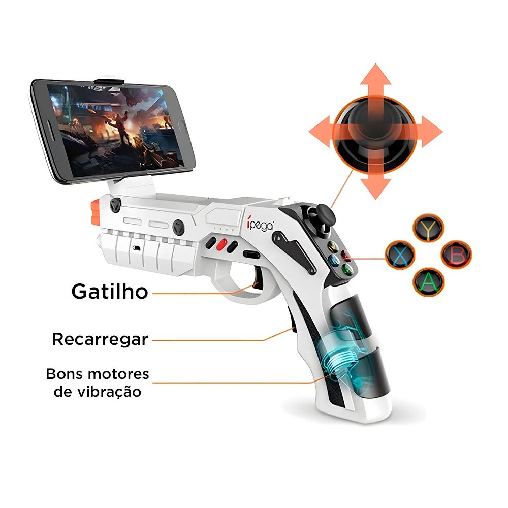 Imagem 5 de 5 do produto Pistola Bluetooth Celular Ar Air Gaming Gun Pg-9082 Ípega