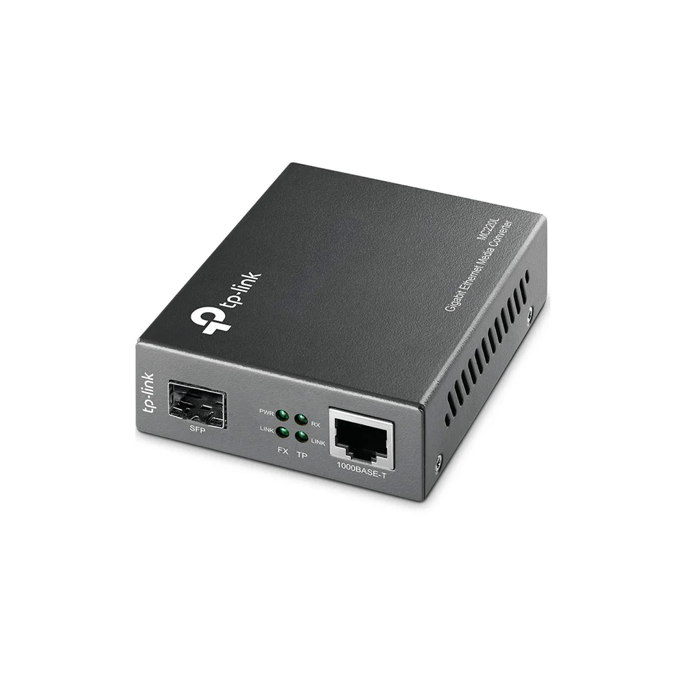Imagem 3 de 5 do produto Conversor De Mídia Tp-link Mc220l Fibra Óptica Gigabit 10/100/1000MBps Multi Modo/modo Único