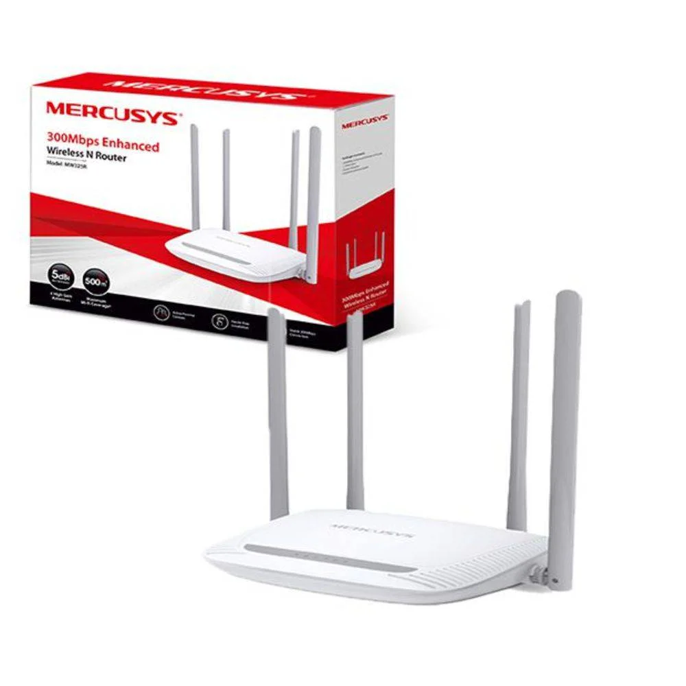 Imagem 5 de 5 do produto Roteador Wireless 300mbps 4 Portas 10/100mbps 4 Antenas 5dbi Mw325r Mercusys