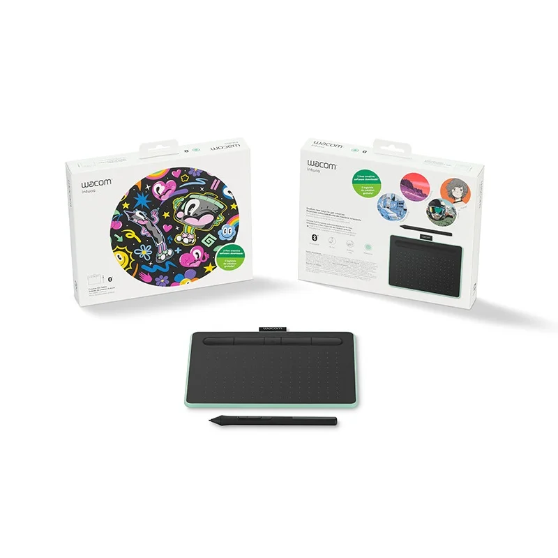 Imagem 3 de 5 do produto Mesa Digitalizadora Wacom Intuos Ctl4100w, Pequena, Bluetooth, Pistache