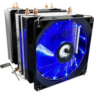 Cooler Para Processador Rise Mode G700, LED Azul, Dual FAN 90mm - RM-AC-07-FB.