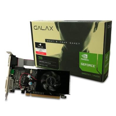Placa De Video Galax Geforce Gt 210 1gb Ddr3 64 Bits - 21ggf4hi00np