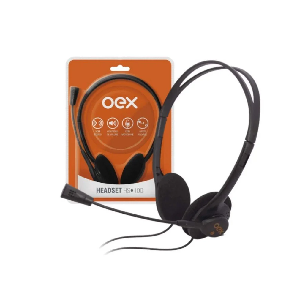 Imagem 5 de 5 do produto Fone De Ouvido Com Microfone Headset P2 Cabo 1.8m C/volume