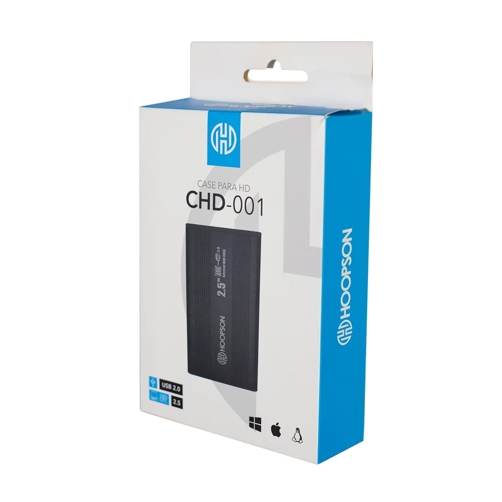 Imagem 3 de 4 do produto Case para HD 2.5", USB 3.0, Prata, Hoopson - CHD-005