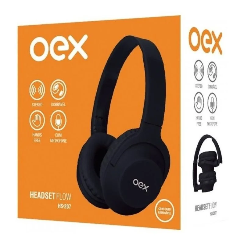 Imagem 3 de 3 do produto Headset Flow Hs-207 Com Fio Oex - Preto