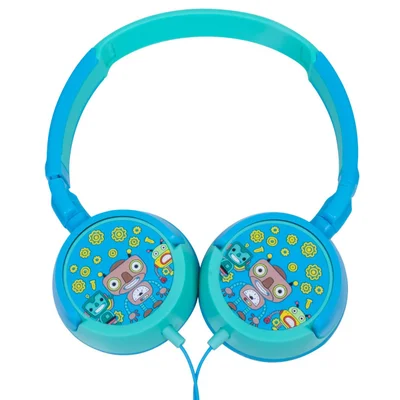 Headphone Infantil Kids Robôs Azul E Azul Claro Hp305 Oex