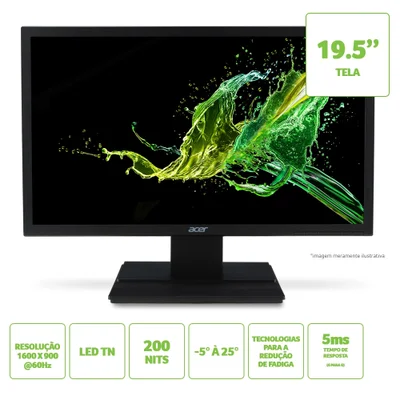 Monitor 195 LED Full HD 1366x768 60hz HDMI KaBuM