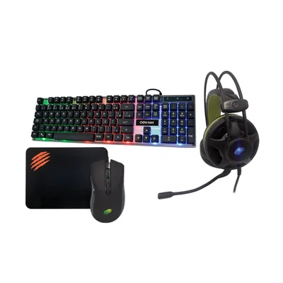 Kit Gamer, Teclado, Headset, Mouse e Mousepad Argos 2.400dpi.