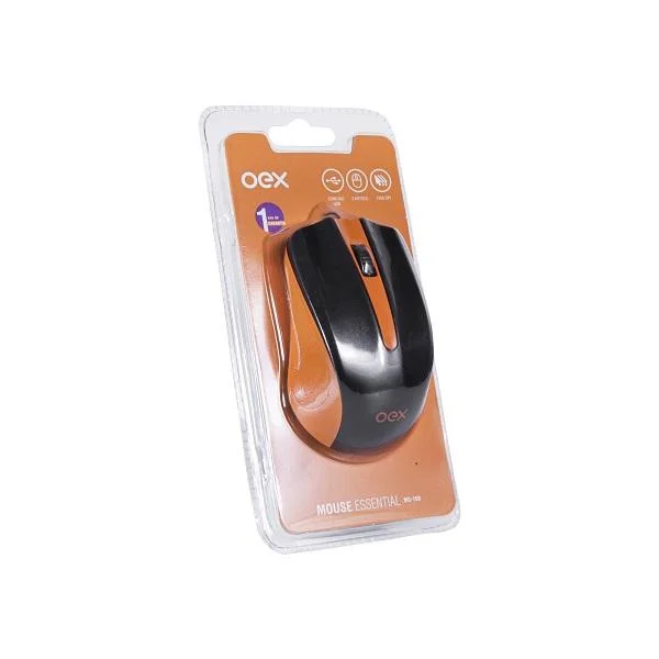 Imagem 4 de 5 do produto Mouse Com Fio 1000 Dpi Oex Ms100 - Laranja