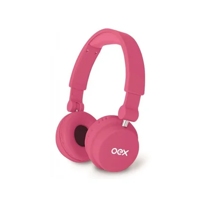 Fone De Ouvido Oex Hp103 Headphone Com Microfone Style Rosa