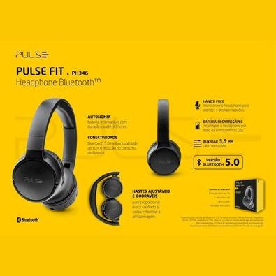 Fone de Ouvido Bluetooth PULSE FIT PH346 BT5.0 Microfone e Bateria 30 horas  - Multilaser | KaBuM!