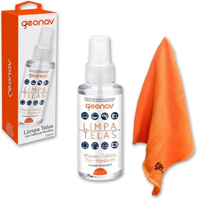 Limpa Telas Com Pano Screen Solution 120ml 1 Un Geonav