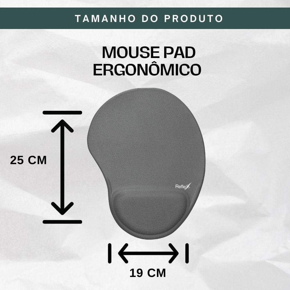 Imagem 4 de 4 do produto Mouse Pad Reflex Com Apoio de Pulso Ergonômico Cinza