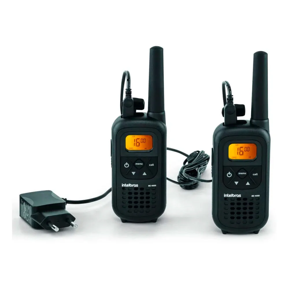 Imagem 2 de 5 do produto Radio Comunicador Intelbras, RC4000, KIT Com 02 Radios, 26 Canais, Visor Luminoso - 4528103