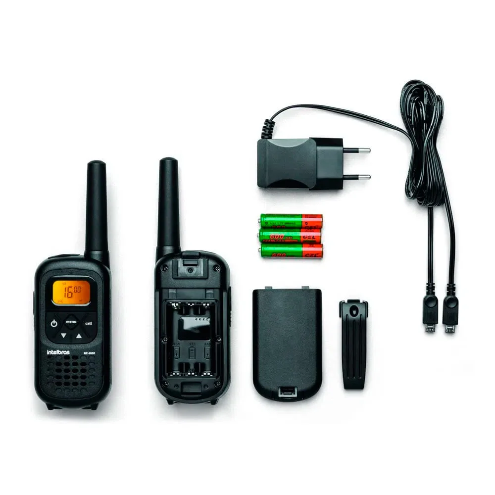 Imagem 4 de 5 do produto Radio Comunicador Intelbras, RC4000, KIT Com 02 Radios, 26 Canais, Visor Luminoso - 4528103