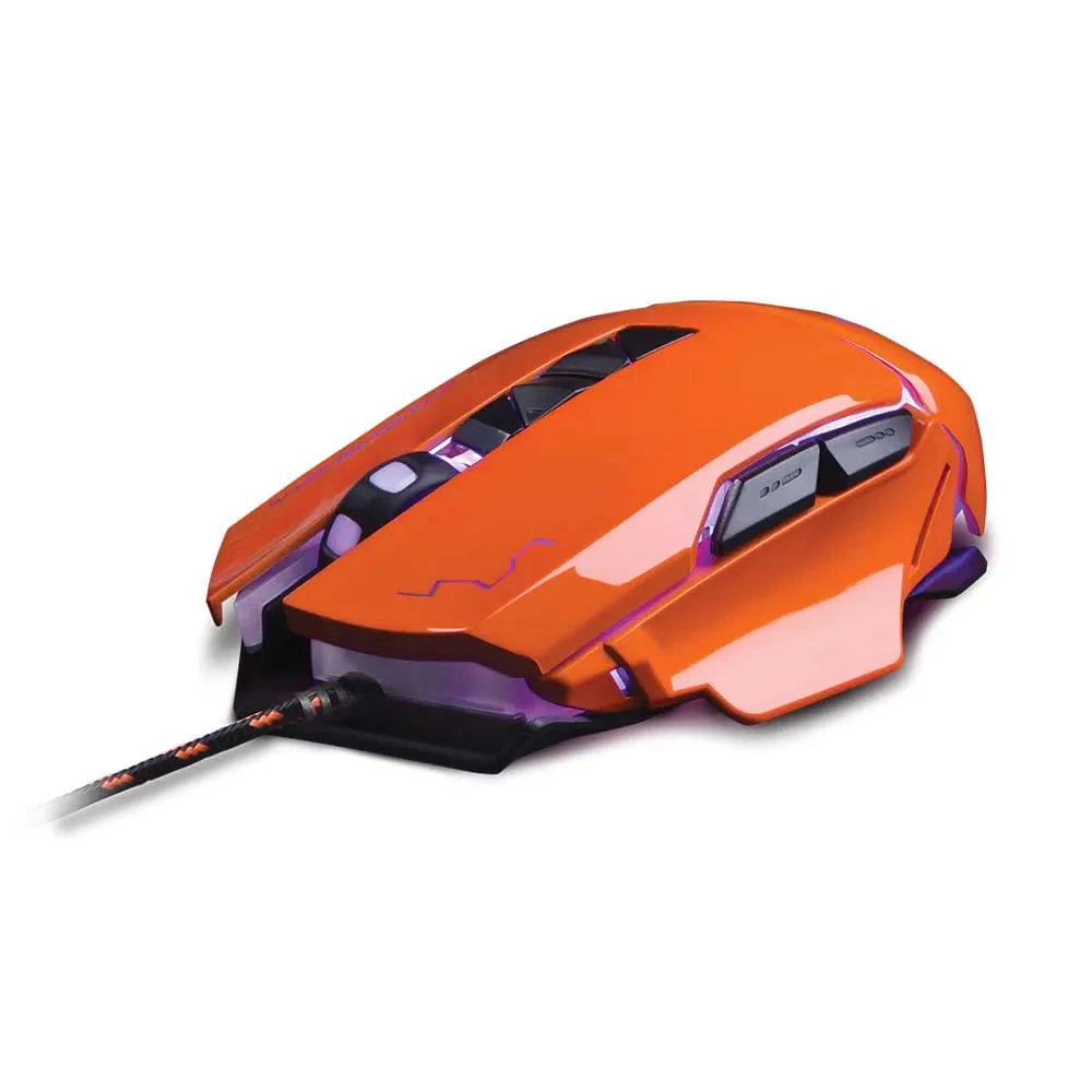 Imagem 2 de 5 do produto Mouse Gamer Multi Warrior, LED, 3200 DPI, 7 Botões, Laranja - MO263