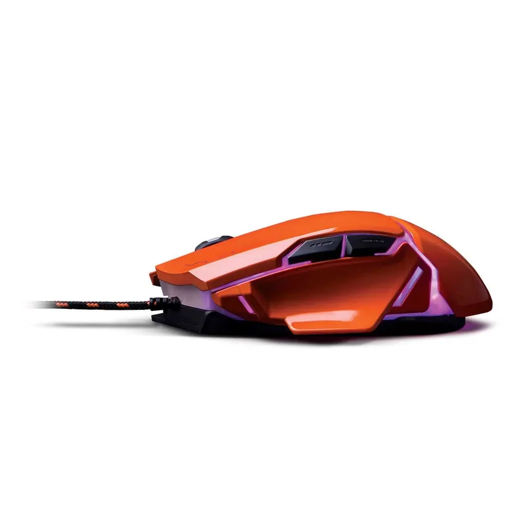Imagem 3 de 5 do produto Mouse Gamer Multi Warrior, LED, 3200 DPI, 7 Botões, Laranja - MO263