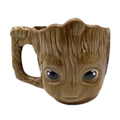 CANECA FORMATO 3D 350ML BABY GROOT Caneca de cerâmica no formato do fofinho Baby Groot Agora você pode ter uma caneca totalmente diferente para deco