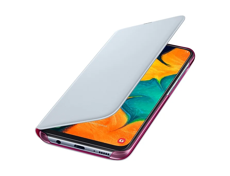 Imagem 2 de 4 do produto Capa Protetora Flip Wallet Branca Galaxy A30