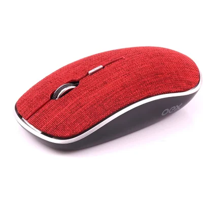 Mouse Bluetooth e Wireless, 1600 Dpi, OEX Twill, Vermelho - Ms600