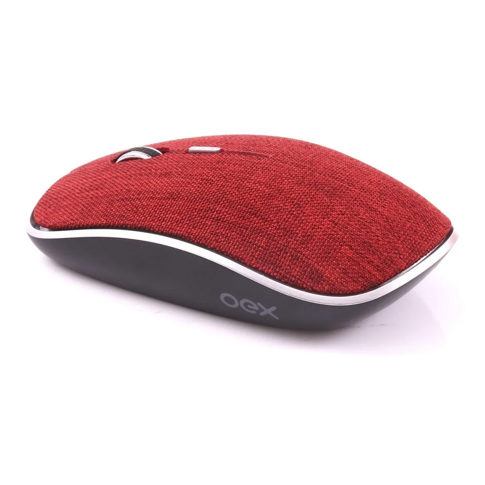 Imagem 3 de 5 do produto Mouse Bluetooth e Wireless, 1600 Dpi, OEX Twill, Vermelho - Ms600