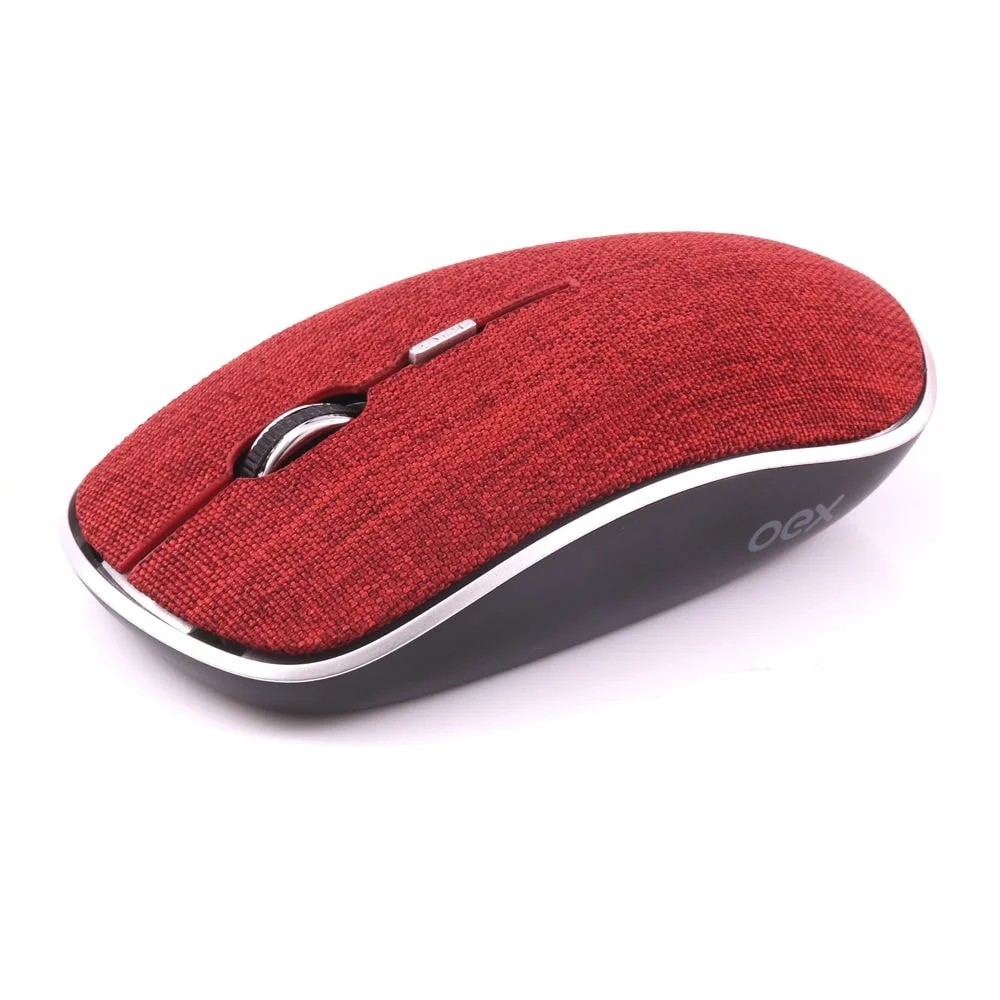 Imagem 4 de 5 do produto Mouse Bluetooth e Wireless, 1600 Dpi, OEX Twill, Vermelho - Ms600