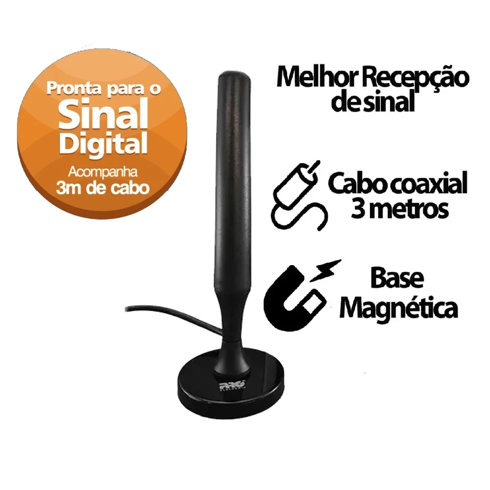 Imagem 4 de 5 do produto Antena Digital Interna E Externa Proeletronic, HDTV, UHF, VHF - PRODH-2400