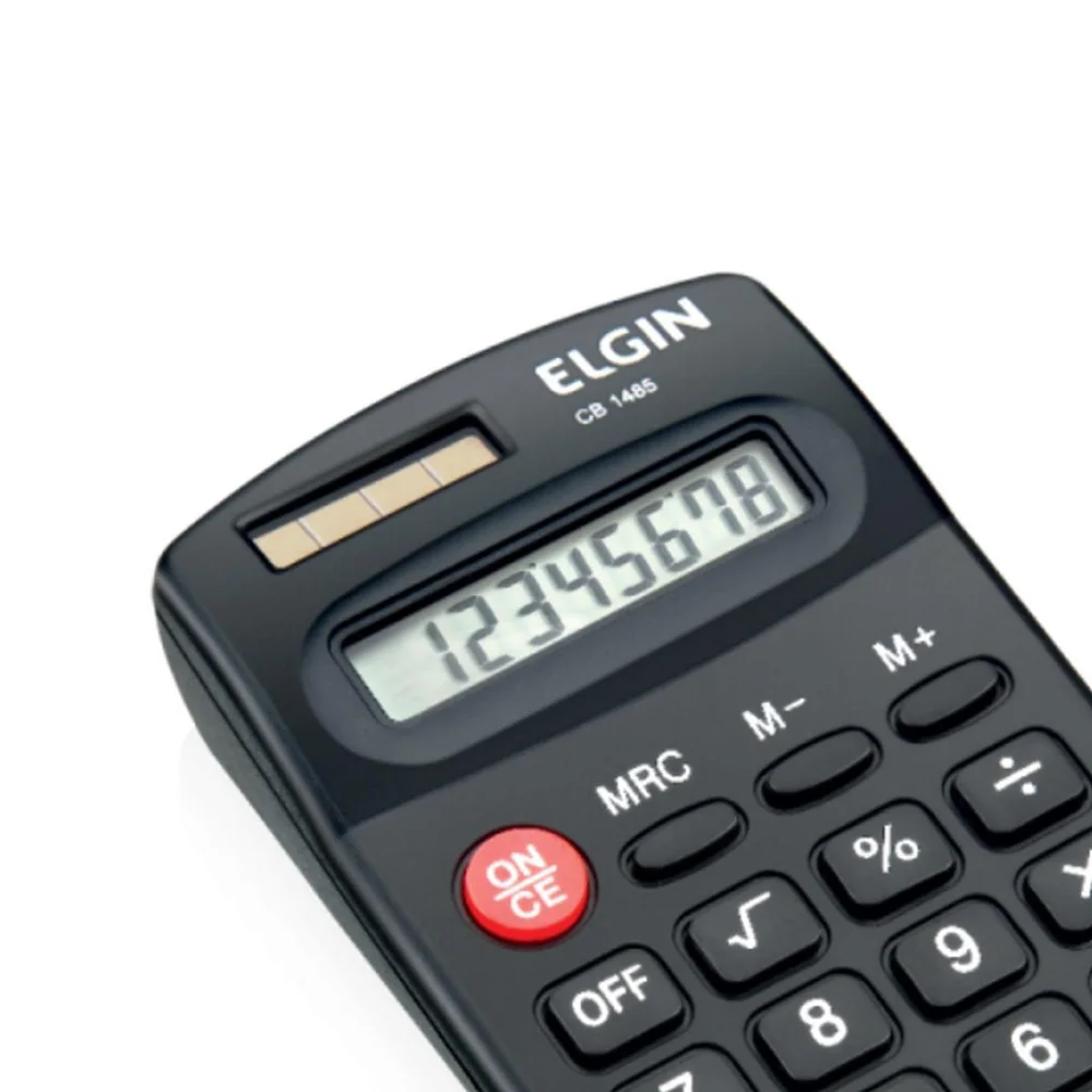 Imagem 4 de 4 do produto Calculadora De Bolso Elgin Cb-1483, Solar E Pilha, Preto - 42cb14830000