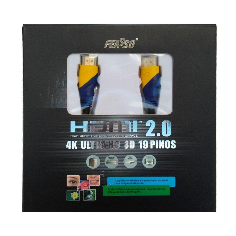 Imagem 2 de 2 do produto Cabo Hdmi Fch20-2.0 (hdmi 2.0) 20 Metros - Feasso